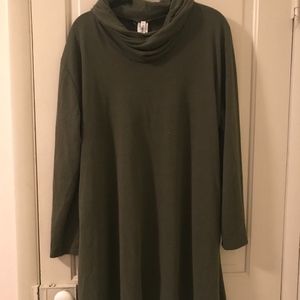 Cowl Neck Sweater Dress (1X)